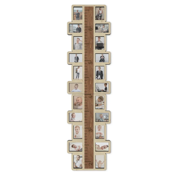 Фоторамка The Frame Depot для детских фото с линейкой шкалой роста на 22 фото Бежевый (age_meter_ruler)