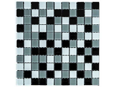 Мозаїка з декоративного скла STICKER WALL 298*298*4,5мм Чорно-сіра SW-00002369