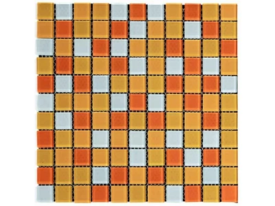 Мозаїка з декоративного скла STICKER WALL 298*298*4,5мм Помаранчева SW-00002365