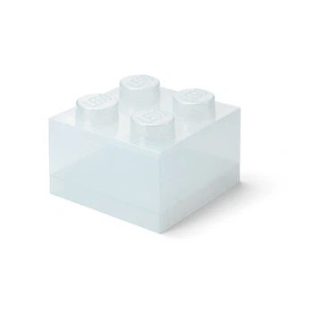Коробка для зберігання Цеглинка LEGO® 4 білий з блискітками (40090803)