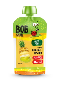 Пюре-смузі фруктове Bob Snail Ананас-Груша 120г