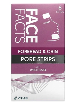 Очищаючі патчі для підборіддя та чола Face Facts Pore Strips Forehead & Chin 6 шт