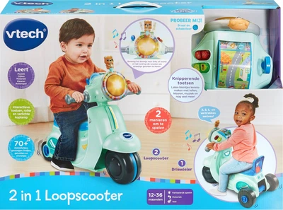 Jeździk Vtech 2 in 1 Balance Scooter Blue (3417765723728)