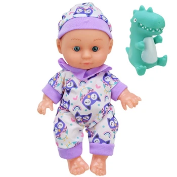 Пупс с подвижными руками и ногами Bambi HX623-5/7, Cute baby, с игрушкой (HX623-5/7 Violet)-RT)