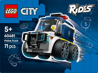 Конструктор LEGO CITY Автівки — Поліцейська вантажівка 71 елемент (60481)