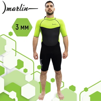 Гидрокостюм для серфинга Marlin TROPIC SHORTY MAN 3 мм lime/black XXL