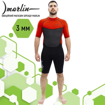 Гидрокостюм для вейкбординга Marlin TROPIC SHORTY MAN 3 мм red/black XXL