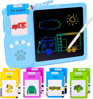Планшет интерактивный детский Plan Toys для изучения английского языка 112 карточек 224 слова