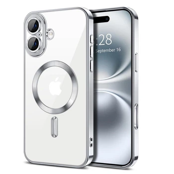 Чехол Fiji Chrome для Apple iPhone 16 с MagSafe и защитой камер Silver
