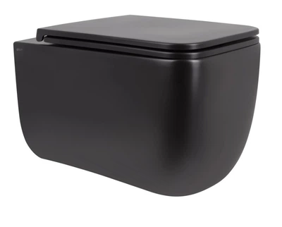 Унитаз подвесной Qtap Gemini Ultra Quiet, с сиденьем Slim Duroplast/Soft-close/Quick Release QT2533076EUQMB