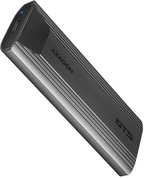 Zewnętrzna kieszeń Axagon EEM2-GTS2 USB-C 10Gbps - M.2 NVMe & SATA SSD THIN SCREWLESS Grey
