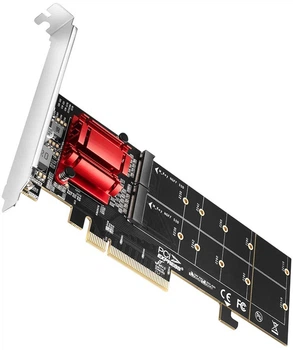 Adapter Axagon PCEM2-ND PCIe 2x NVMe M.2