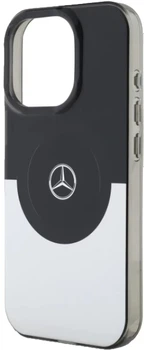 Панель Mercedes Benz Double Layer BiColor для Apple iPhone 16 Pro Max з MagSafe Black Silver (3666339326432)