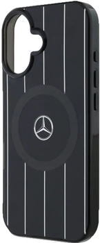 Панель Mercedes Benz Double Layer Crossed Lines для Apple iPhone 16 з MagSafe Black (3666339326647)