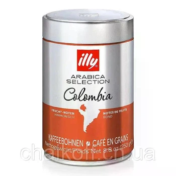 Кава в зернах ILLY Espresso Colombia Колумбія 250 г (ж/б)