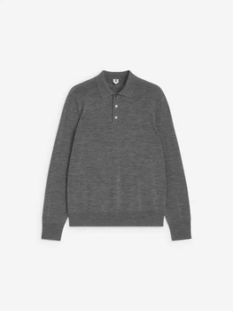 Джемпер поло чоловічий ARKET merino polo jumper 0764938039 XL Сірий