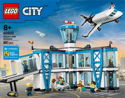 Zestaw klocków LEGO CITY Lotnisko z samolotem 887 elementów (60502)