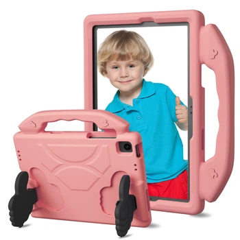 Противоударный детский чехол EVA Kids Like с подставкой на Samsung Galaxy Tab A11 Plus 5G 11" / Tab A11+ Wi-Fi 11" (Розовое золото)