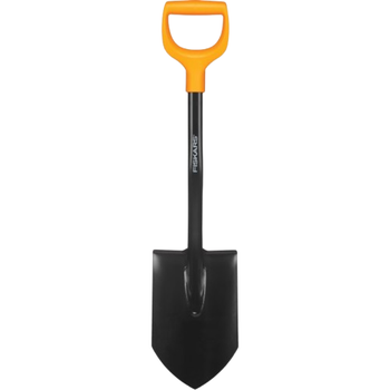 Лопата коротка Fiskars Solid 066715 універсальна D-подібна рукоять Чорний
