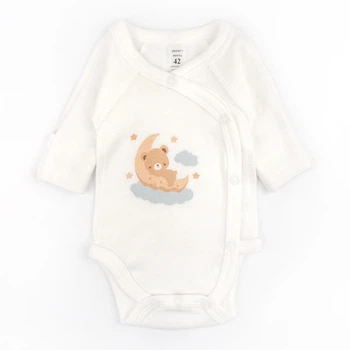 Боди для младенцев Dexter`s с длинным рукавом teddy dream интерлок 46 см белый