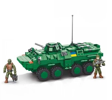 Конструктор военный бронетранспортер БТР-80 фигурки 567 деталей, KB1141