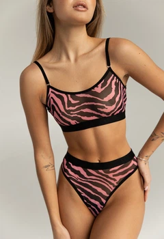 Женские Трусики Стаф Черные Розовые Удлиненные С Кружевом Staff Ma Black & Pink XS (372741)