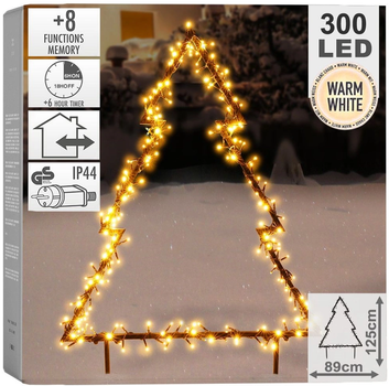 Świecąca figurka  Vilde 839422 Choinka 300 LED 125 cm Metalowa (8720573795012)