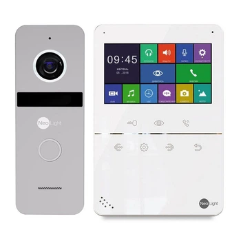 Комплект видеодомофона NeoLight TETTA+ и панель вызова SOLO Silver