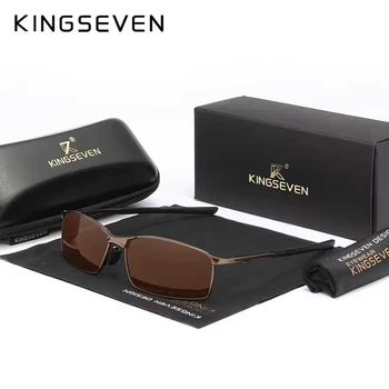 Чоловічі поляризаційні сонцезахисні окуляри KINGSEVEN 7501 Brown