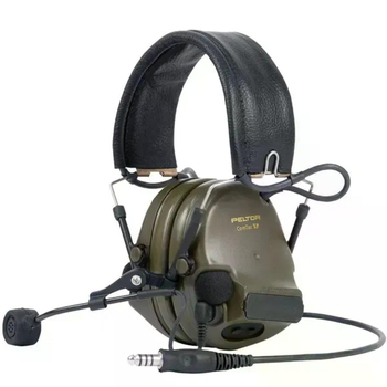 Активні навушники тактичні 3M PELTOR ComTac Headset NATO SNR 28 дБ складні Olive (MT20H682FB-38)