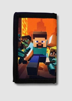 Детский кошелек на липучке Майнкрафт (Minecraft) - Оранжевый