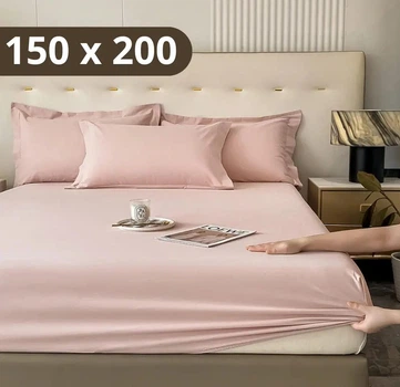 Простыня на резинке Softable Fabric 150×200 , розовый— мягкая, плотная, комфортная (KT7006025)