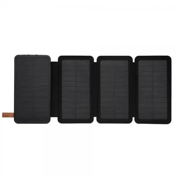 Універсальна мобільна сонячна батарея Solar Power Bank Viakihg 10000mAh (реальна ємність 8000mAh) Чорний