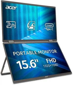 Монитор 15.6" Acer Dual Portable PD163QTbmiuux Black (UM.ZP3EE.011)
