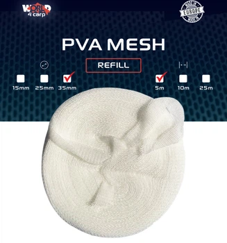 ПВА сетка World4Carp PVA Mesh Ø35 мм, 5 м