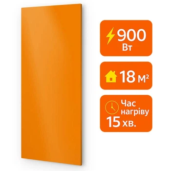 Электрический инфракрасный металлокерамический обогреватель UDEN-S 900 Вт / экономичный настенный обогреватель для квартиры, дома, офиса Оранжевый