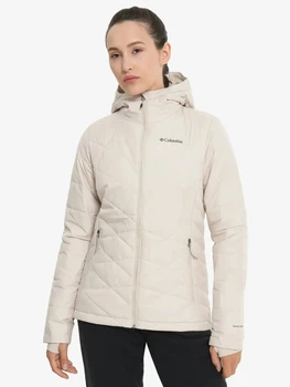 Куртка демісезонна з капюшоном жіноча Columbia Omni-Shield Omni-Heat Reflective Heavenly Hooded Jacket 1738151CLB-278 XS Бежева (0990054783212_0195981300772)