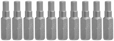 Насадка отверточная Granite HEX4 25 мм ¼" S2 набор 10 шт 10-04-251