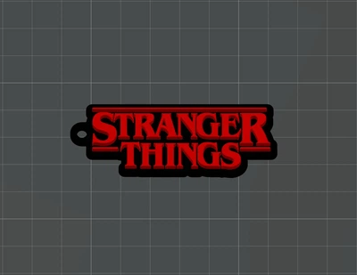 Брелок на ключі або рюкзак із серіалу Stranger Things чорний з червоним