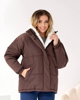 Жіноча зимова куртка Uaclothes 54/60 Коричневий (like36059-1648113101)