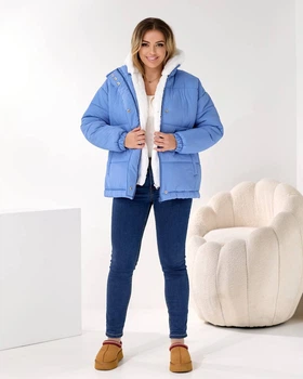Жіноча зимова куртка Uaclothes 54/60 Блакитний (like36063-1648513101)