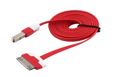 Кабель FROM FACTORY USC для Apple разные цвета USB/30mm/1м Красный