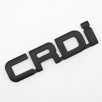 Эмблема надпись CRDi KIA (металл, черный, матовый) 7,5*2,0 см