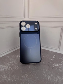 Чехол противоударный матовый c защитой камеры AG-Glass Case with MagSafe для iPhone 17 Pro Max Navy Blue