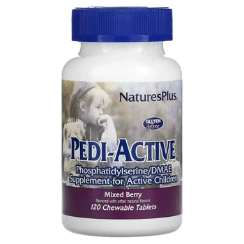 Добавка для Активных Детей (Фосфатидилсерин и DMAE), Natures Plus, 120 Жевательных Таблеток