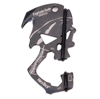 Мини-Мультитул NexTool Captain Gulp KT5018, брелок для ключей, компактный, черный, 25 г, карманный