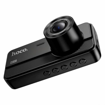 Автомобильный видеорегистратор Hoco DV15 с тремя камерами, Wi-Fi, 720p, IPS 2", черный