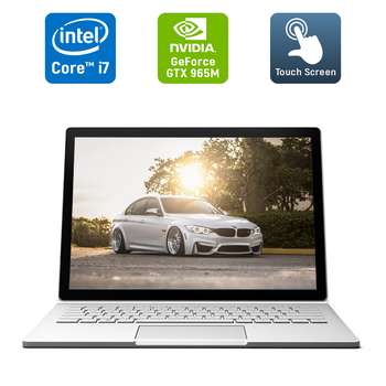 Ультрабук-трансформер Б-класс Microsoft Surface Book / 13.5" (3000x2000) IPS Touch / Intel Core i7-6600U (2 (4) ядра по 2.6 - 3.4 GHz) / 16 GB DDR3 / 1000 GB SSD / nVidia GeForce GTX 965M, 2 GB GDDR5, 128-bit / WebCam / miniDP б/у