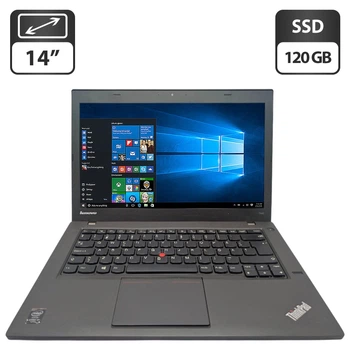 Ноутбук Lenovo ThinkPad T440 / 14" (1600x900) TN / Intel Core i5-4300U (2 (4) ядра по 1.9 - 2.9 GHz) / 8 GB DDR3 / 120 GB SSD / Intel HD Graphics 4400 / WebCam б/у