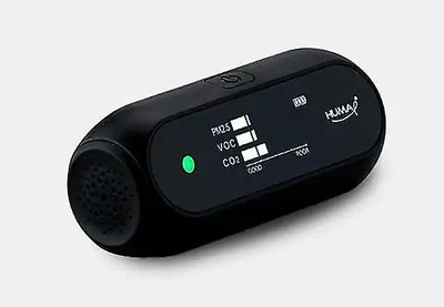 Портативный монитор качества воздуха Huma-i Black (PM2.5, PM10, CO₂, VOC, температура, влажность)